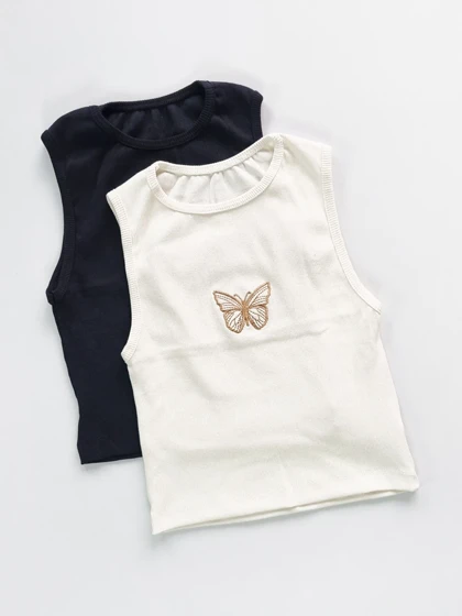 کراپ تاپ کبریتی طرح پروانه