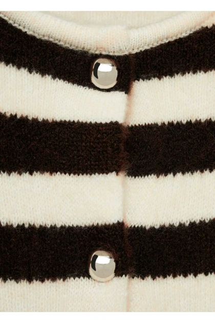 ژاکت کش باف پشمی زنانه اورجینال منگو mango