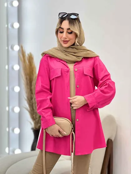 مانتو جیب نما بغل زیپ