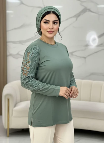 شومیز گیپوردار مدل سوگل کد 50271