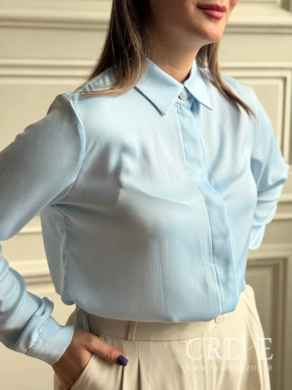 شومیز دکمه مخفی جولیا