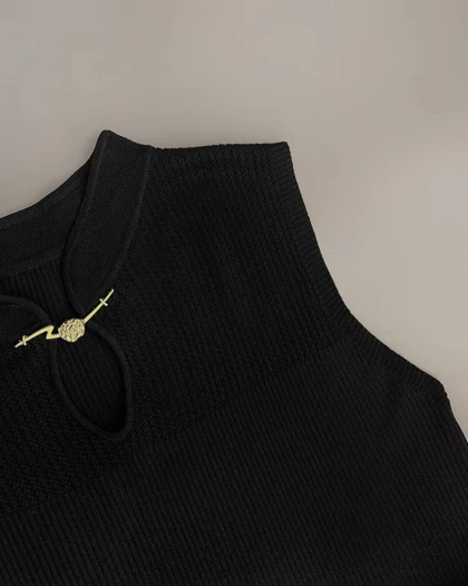 تاپ بافت کبریتی دو رنگ کد 4099