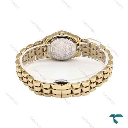 ساعت مچی الکسا پریمیر 0106 زنانه طلایی صفحه سرمه ای Alexa-6129-L