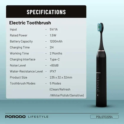 مسواک برقی و واتر جت پورودو Porodo PDLSTC2254