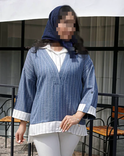 شومیز مانتویی دیپلمات مدل ستایش کد 50224