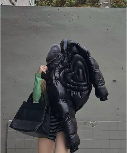 کاپشن پفکی دوخت قلبی 🖤