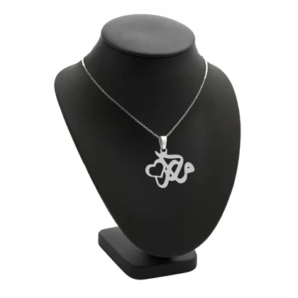 آویز اسم مادر و زنجیر نقره روز مادر نقره 925