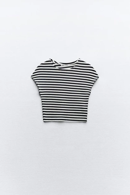 کراپ تاپ نخی Zara Cap Sleeve335