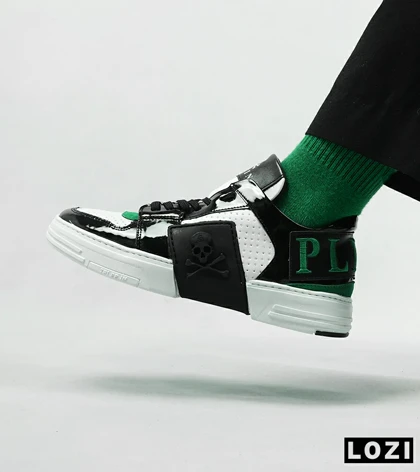 کفش اسنیکرزمشکی سفید سبز PHILIPP PLEIN