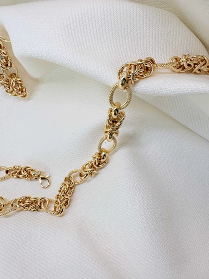 سرویس کامل برند شین مدل «گره شاهانه» | ترکیب بافت و حلقه با گارانتی 1 ساله