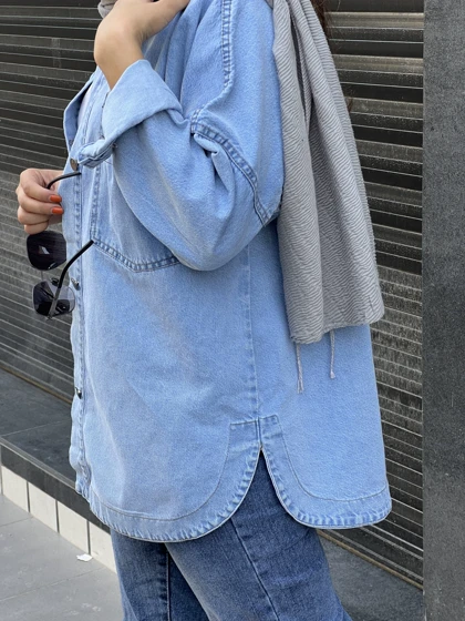 مانتو جین ضخیم