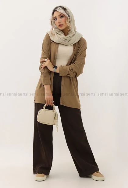 شومیز جلو دکمه cuttonکد1005092