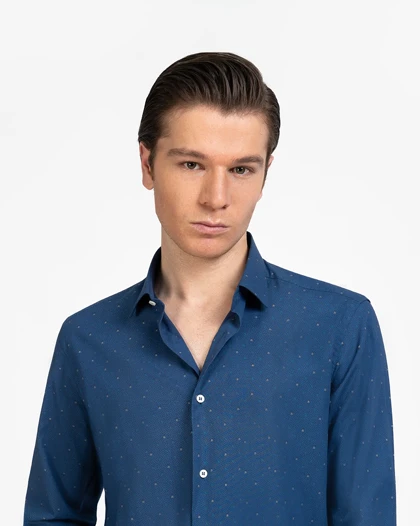 پیراهن مردانه طرح دار چاپی کد 7-1818