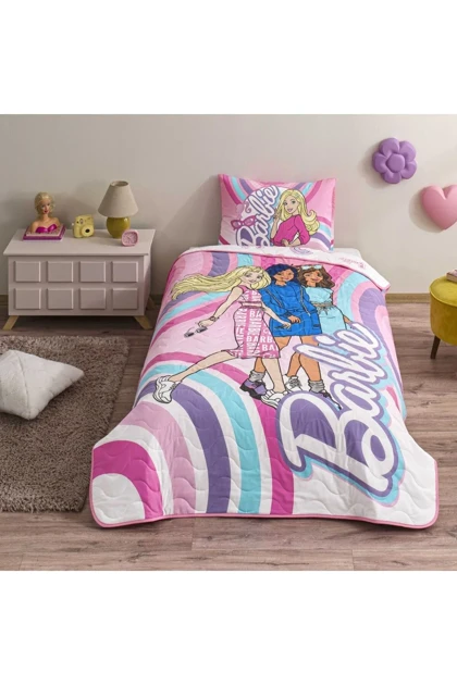 سرویس روتختی یک نفره Taç مدل Barbie Imagine پلی‌استر - چندرنگ
