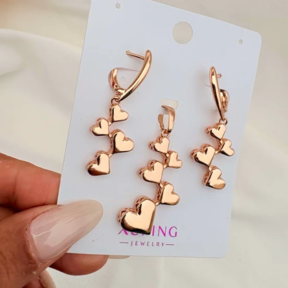 نیم ست قلب های پیاپی ژوپینگ بدون زنجیر