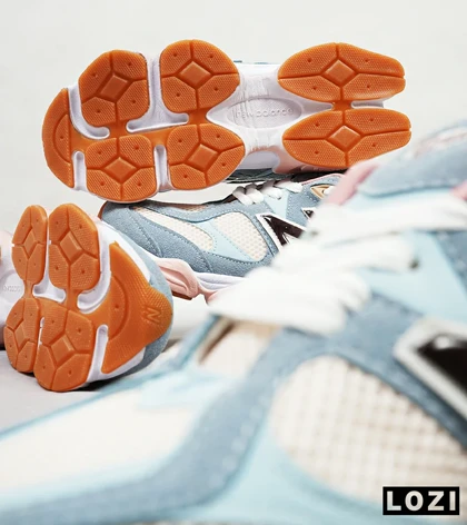 کفش کتانی زنانه آبی سفید صورتی NEW BALANCE 9060