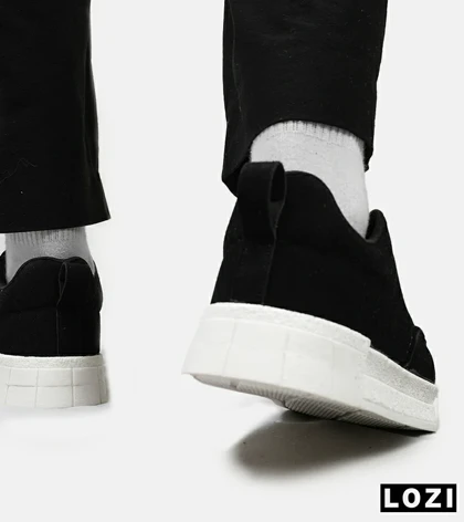 کتانی مردانه مشکی سفید PULL&BEAR