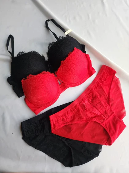 ست شورت و سوتین جکدار فنردار اروپایی کد: 5207