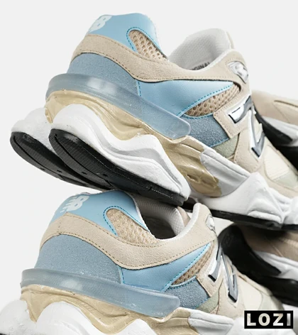 کفش کتانی مردانه و زنانه کرم آبی NEW BALANCE 9060 مدل 7314
