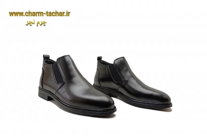 نیم بوت مردانه چلسی دو ورکش چرم طبیعی