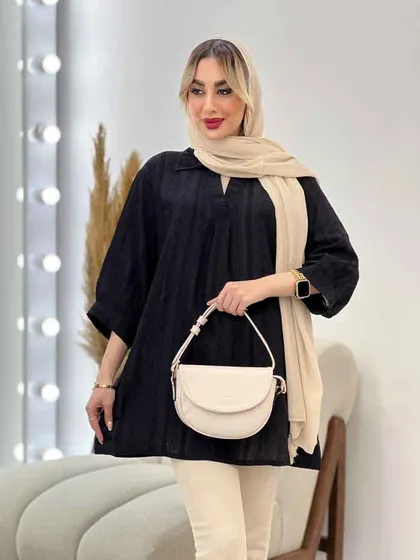 شومیز طرح دار آستین پیله