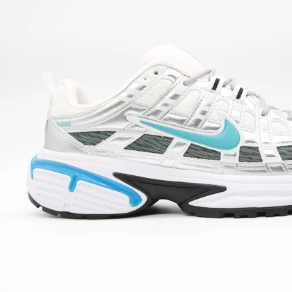 کتانی نایک P6000 سفید نقره ای کد 6813