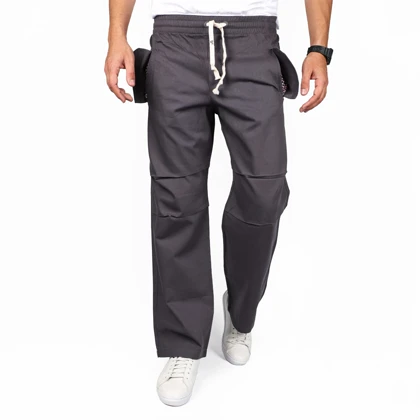 شلوار اسلش کتان دمپا ساده مردانه مدل 641599