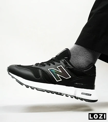 کفش کتانی مردانه و زنانه مشکی سفید NEW BALANCE 1300