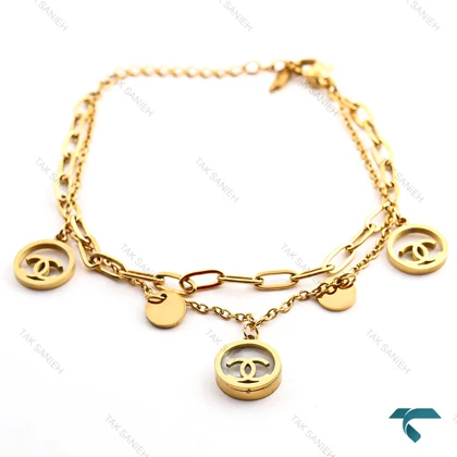 دستبند زنانه شنل طلایی Chanel-8331-L