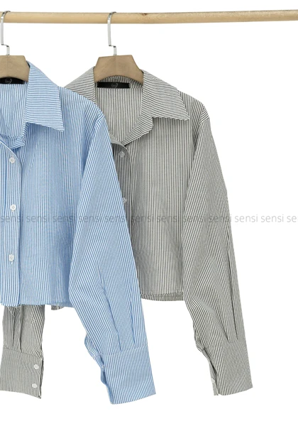 شومیز کراپ راه راه miu-miuکد1005672