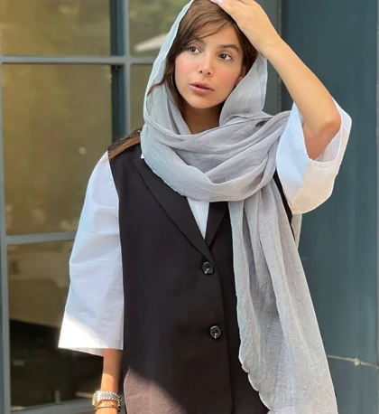 شال امواج لینن