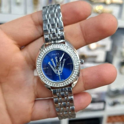 ساعت مچی زنانه رولکس Rolex موتور کوارتز باکیفیت و طراحی زیبا