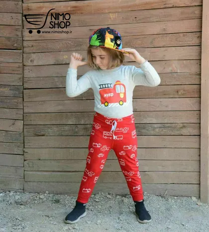 بادی شلوار پسرانه مدل آتش نشانی