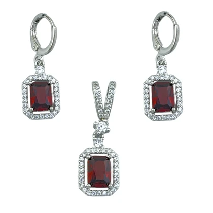 نیم ست زنانه طرح یاقوت قرمز