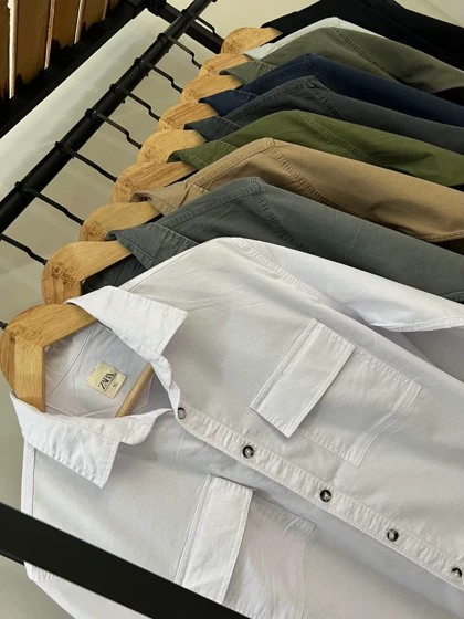 پیراهن کتان دوجیب 2639