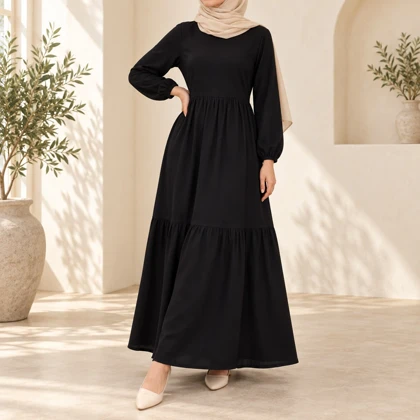 پیراهن نخ ململ طرح آیدا ساده 5028