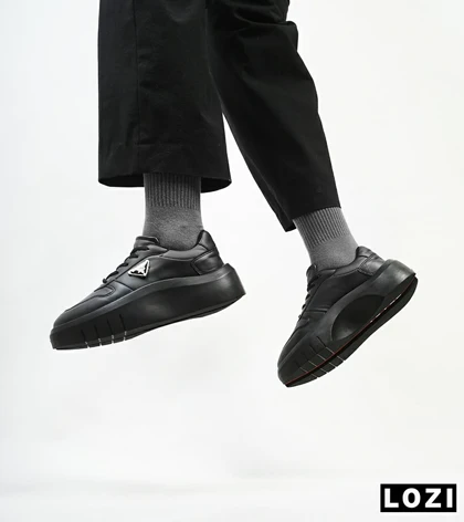 کفش کتانی کژوال مردانه مشکی Prada