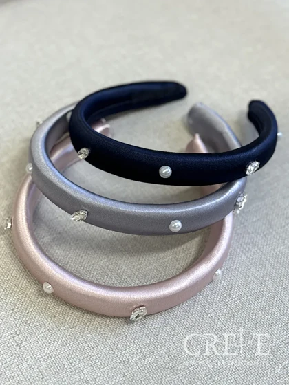 تل ساتن با نگین و مروارید