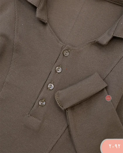 بلوز یقه دار جلو دکمه2092