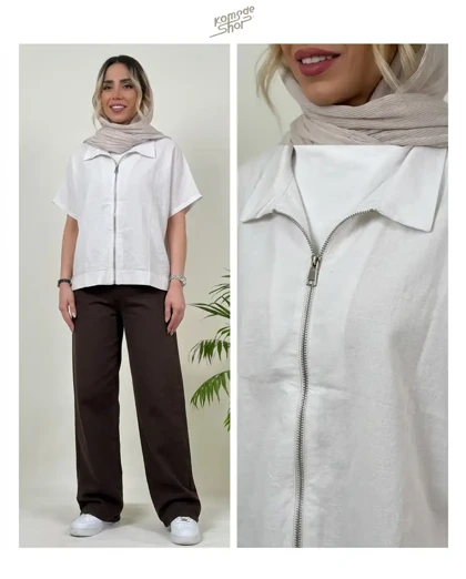 وست لینن زنانه مدل ارغوان
