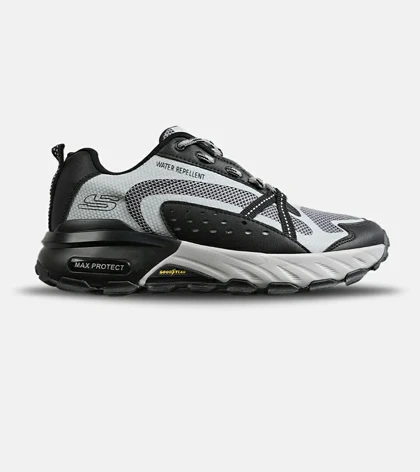 کفش کتانی طبی ورزشی طوسی مشکی SKECHERS max protect مدل 8086