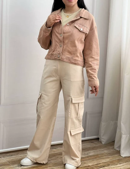 کت جین دو رنگ کد 3480