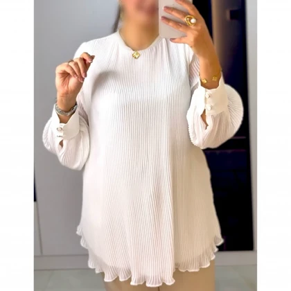 شومیز مجلسی زنانه مدل پلیسه حریر