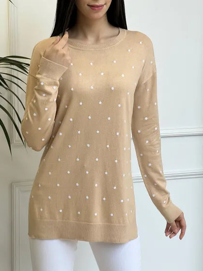 بلوز پاییزه خال‌خالی