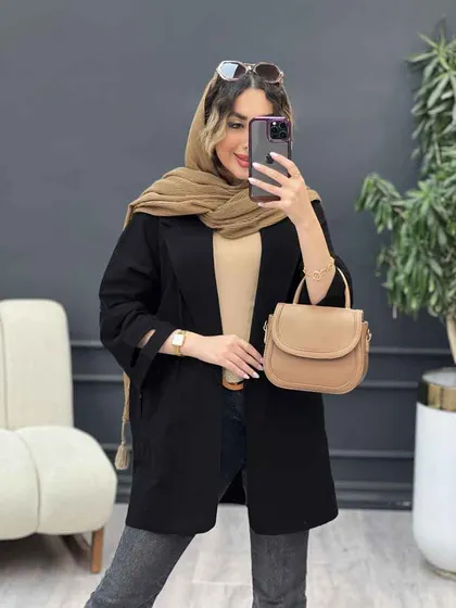 مانتو سر آستین چاک جیب نما