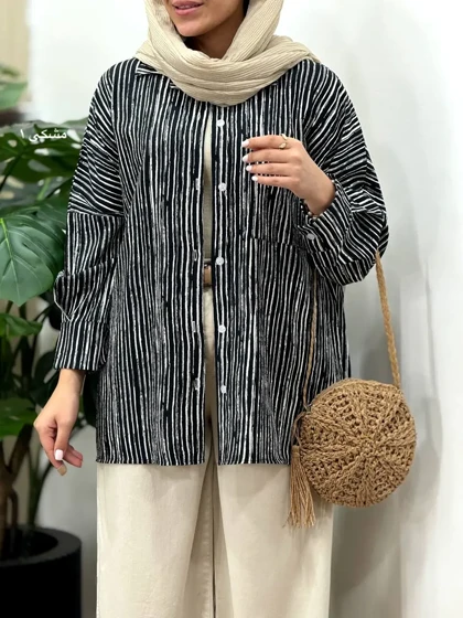 تونیک مانتویی جلو دکمه پاستیلی