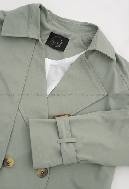 ترنچ کت کتان زارا آستر دار@کد1004696