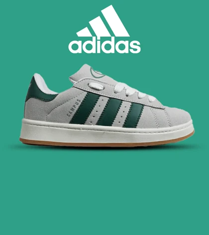 کفش کتانی مردانه و زنانه طوسی سبز ADIDAS Campus مدل 6485