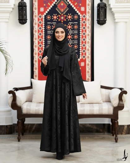 پیراهن ریرا مشکی طرح گل رز