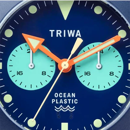 ساعت مچی عقربه ای زنانه مردانه تریوا (TRIWA) مدل Ocean Plastic Timer DEEP BLUE